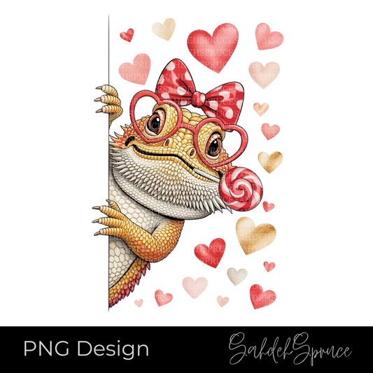 Valentine Bearded Dragon PNG