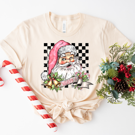 Vintage Santa Shirt, Retro Santa Shirt, Vintage Christmas Shirt, Santa Christmas Shirt, Merry Christmas Shirt, Retro Christmas Tee, Vintage Santa Claus, Christmas Graphic Tee, Checkered Santa Shirt, Checkerboard Christmas, Nostalgic Christmas Shirt, Old Fashioned Santa, Christmas T-Shirt, Cute Christmas Shirt, Santa Claus Graphic Tee, Christmas Gift for Her, Retro Holiday Shirt, Vintage Holiday Apparel, Christmas Teacher Shirt, Christmas Party Outfit, Christmas Aesthetic Shirt, Distressed Christmas Shirt, C