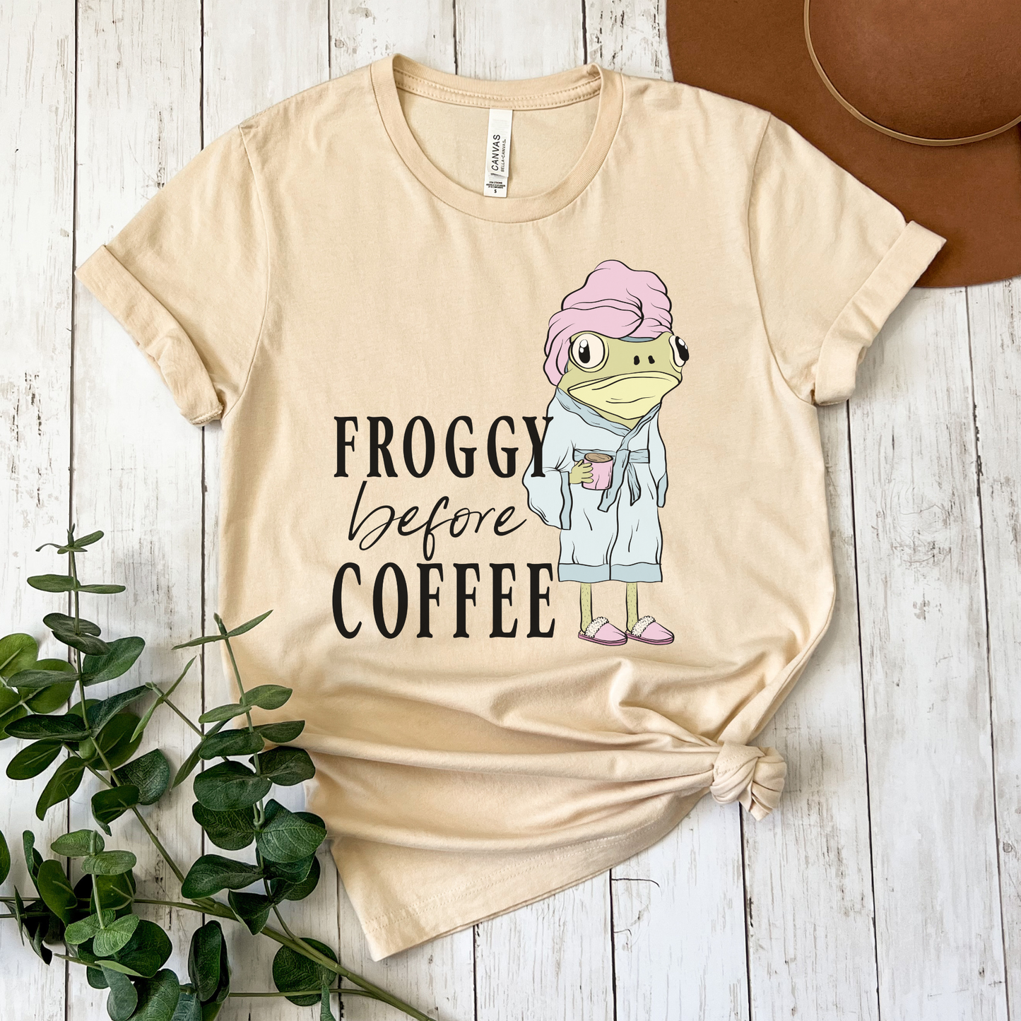 frog shirt, funny frog tee, coffee shirt, before coffee mood, funny coffee shirt, cute frog shirt, coffee lover gift, morning person joke, not a morning person, cozy aesthetic shirt, animal graphic tee, unisex funny shirt, frog lover gift, caffeine lover tee, relatable humor shirt