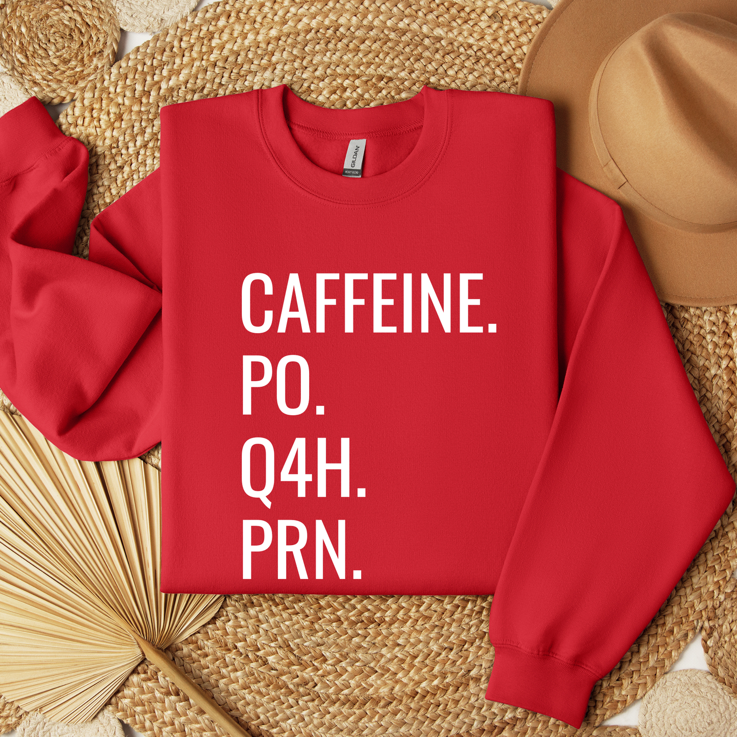 caffeine po q4h prn sweatshirt, nurse sweatshirt funny, nurse coffee sweatshirt, medical humor sweatshirt, nursing student crewneck, healthcare worker sweatshirt, funny nurse crewneck, coffee lover sweatshirt, rn sweatshirt, hospital humor shirt, cozy nurse sweatshirt, unisex crewneck sweatshirt