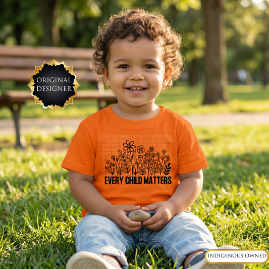 Every Child Matters Toddler Shirt – Wildflowers Orange Shirt Day Tee