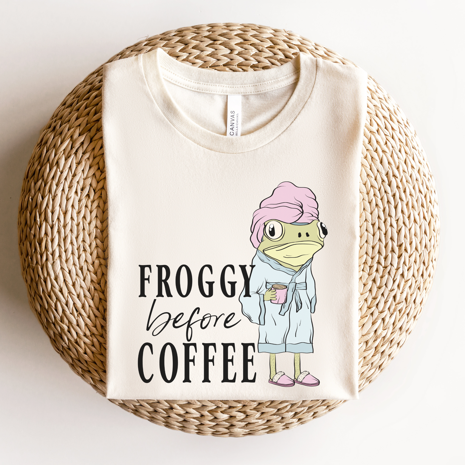 frog shirt, funny frog tee, coffee shirt, before coffee mood, funny coffee shirt, cute frog shirt, coffee lover gift, morning person joke, not a morning person, cozy aesthetic shirt, animal graphic tee, unisex funny shirt, frog lover gift, caffeine lover tee, relatable humor shirt