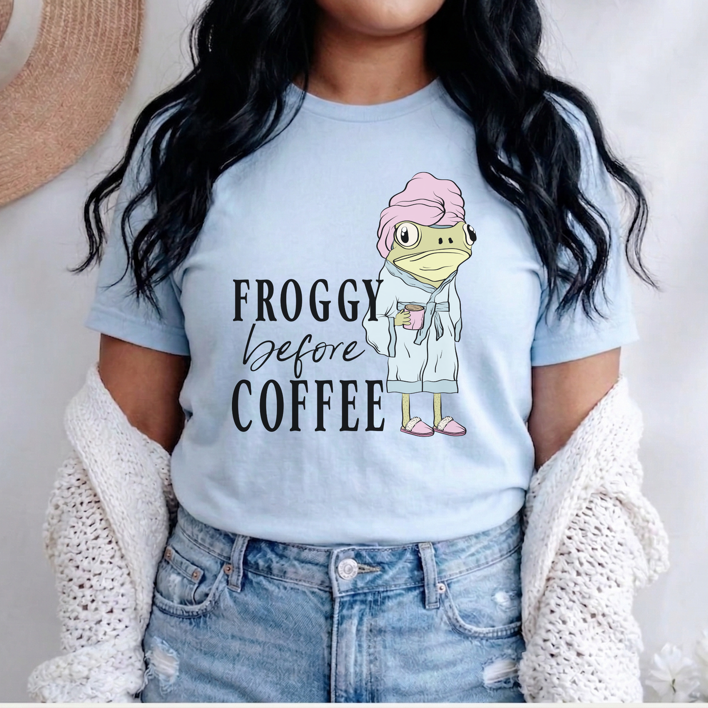 frog shirt, funny frog tee, coffee shirt, before coffee mood, funny coffee shirt, cute frog shirt, coffee lover gift, morning person joke, not a morning person, cozy aesthetic shirt, animal graphic tee, unisex funny shirt, frog lover gift, caffeine lover tee, relatable humor shirt