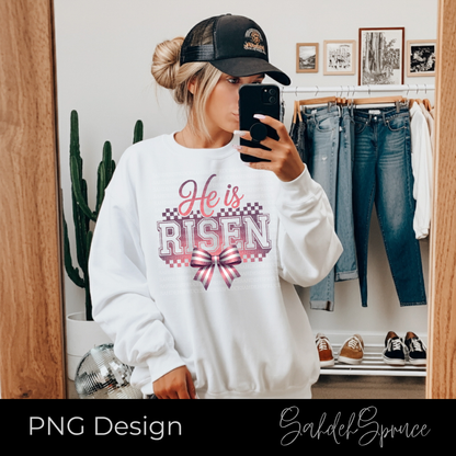 he is risen png, he is risen digital download, christian easter png, jesus resurrection design, he is risen bow design, christian bow png, faith svg alternative, easter church graphic, religious easter shirt design, bible verse inspired art, christian printable png, resurrection sunday design