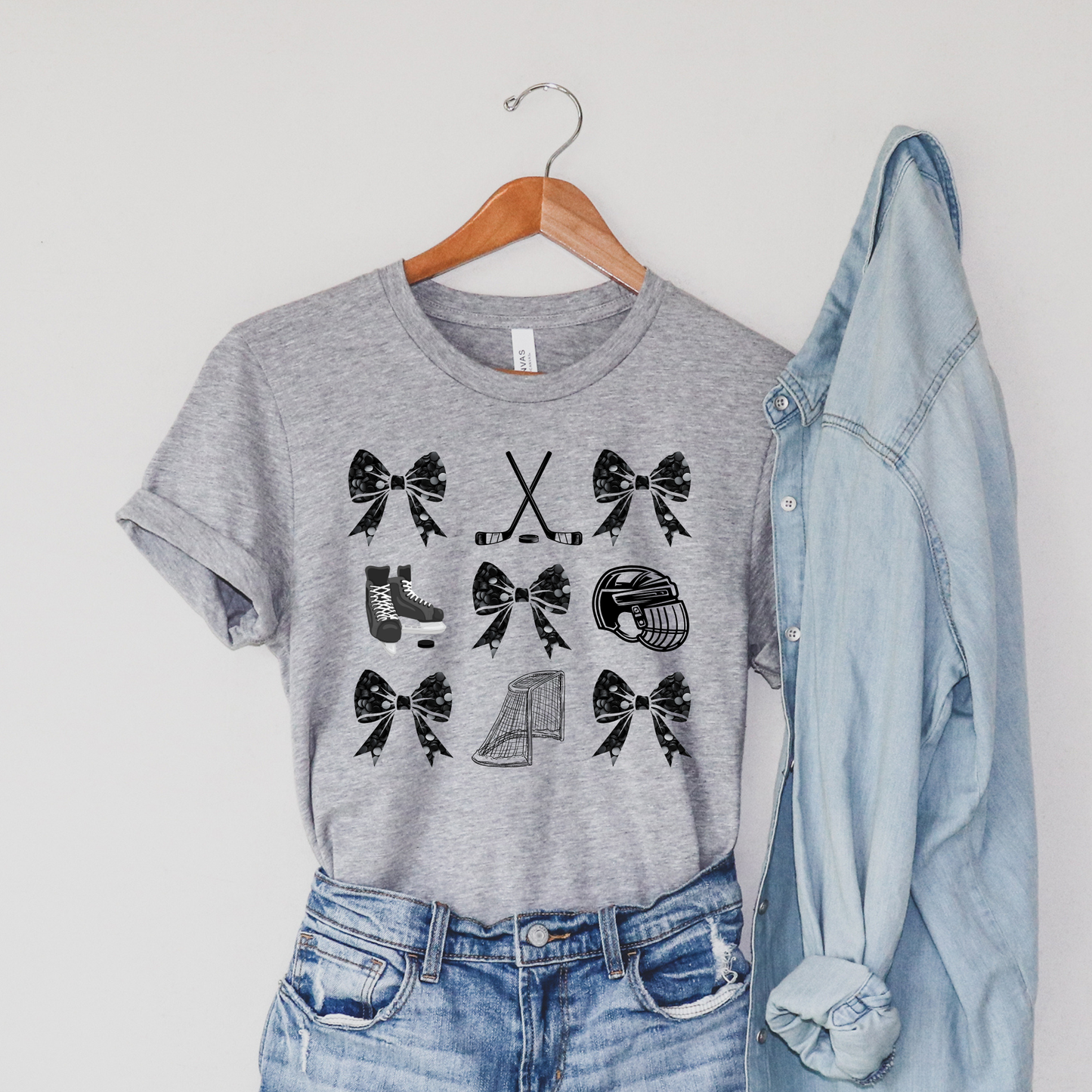 Hockey Coquette Bows Unisex T-Shirt