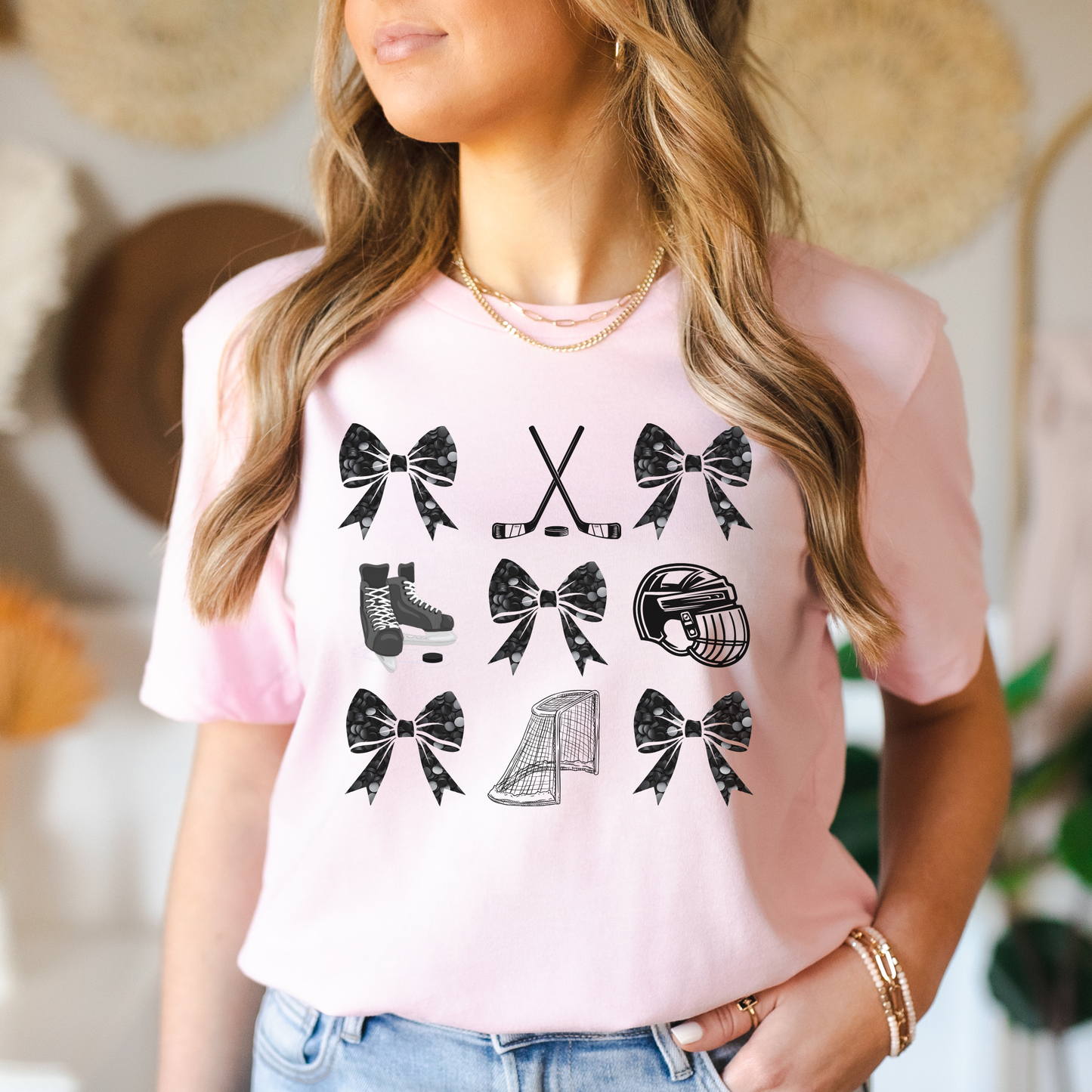 Hockey Coquette Bows Unisex T-Shirt