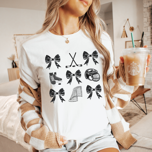 Hockey Coquette Bows Unisex T-Shirt