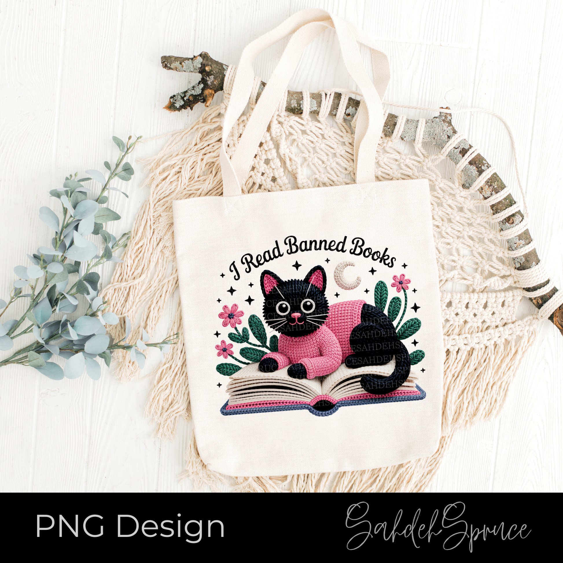 i read banned books png, banned books shirt design, book lover png, reader graphic png, faux crochet cat png, crochet cat design, bookish png design, cat lover png, librarian shirt design, teacher png design, reading png, bookworm design, banned books week shirt, dtf transfer png, sublimation design png