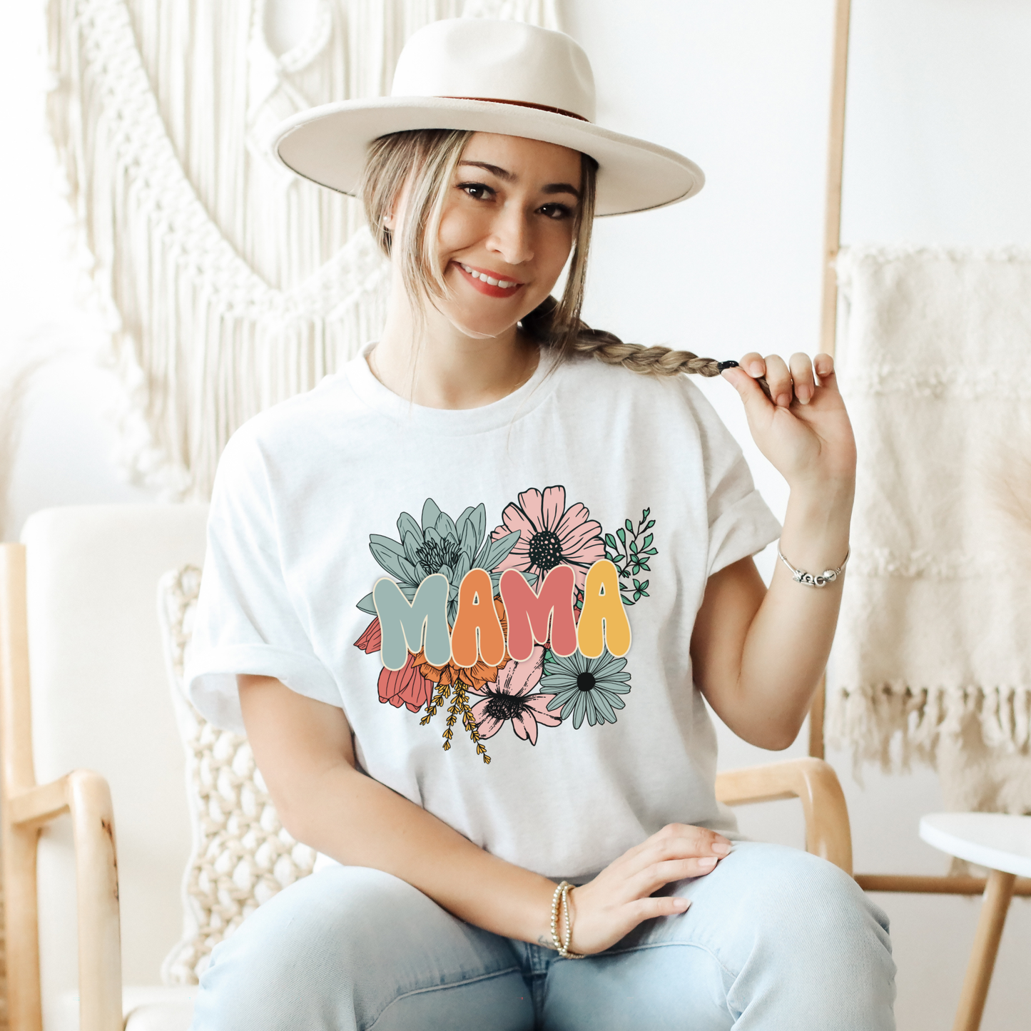 mama floral shirt, floral mama tee, mama graphic t-shirt, feminine floral shirt for moms, mother's day floral tee, new mom floral shirt, casual mama t-shirt, floral mom shirt, motherhood graphic tee, women's floral graphic shirt