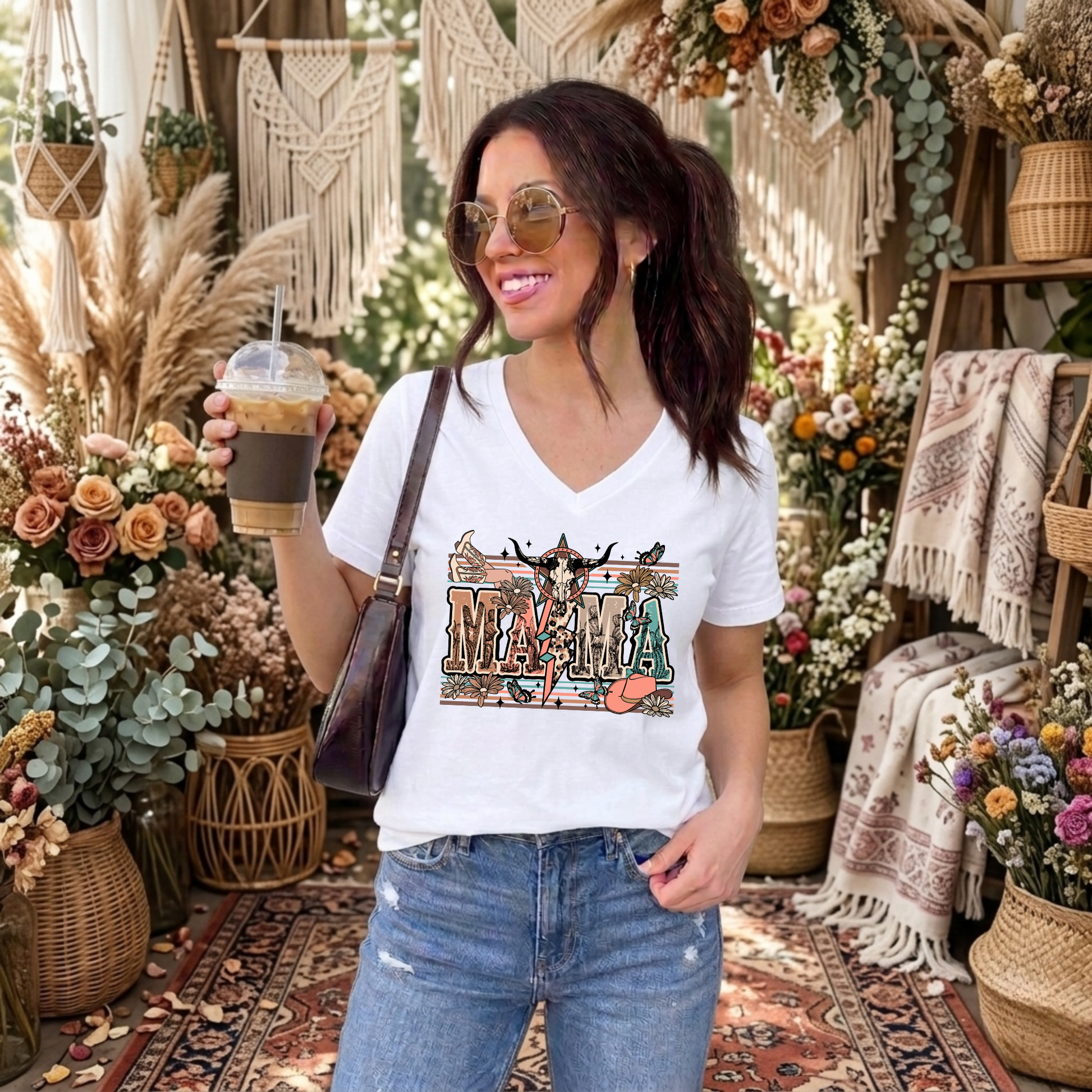 mama western cowgirl vneck shirt, western mama graphic tee, cowgirl mama t-shirt, longhorn skull mama shirt, Southwestern floral mama tee, Western typography shirt, cowgirl style mama shirt, mama cowgirl apparel, trendy Western mama shirt, longhorn mama graphic tee, cowgirl mom shirt, Western fashion tee, mama yeehaw shirt, Southwestern mama clothing, cowgirl graphic t-shirt