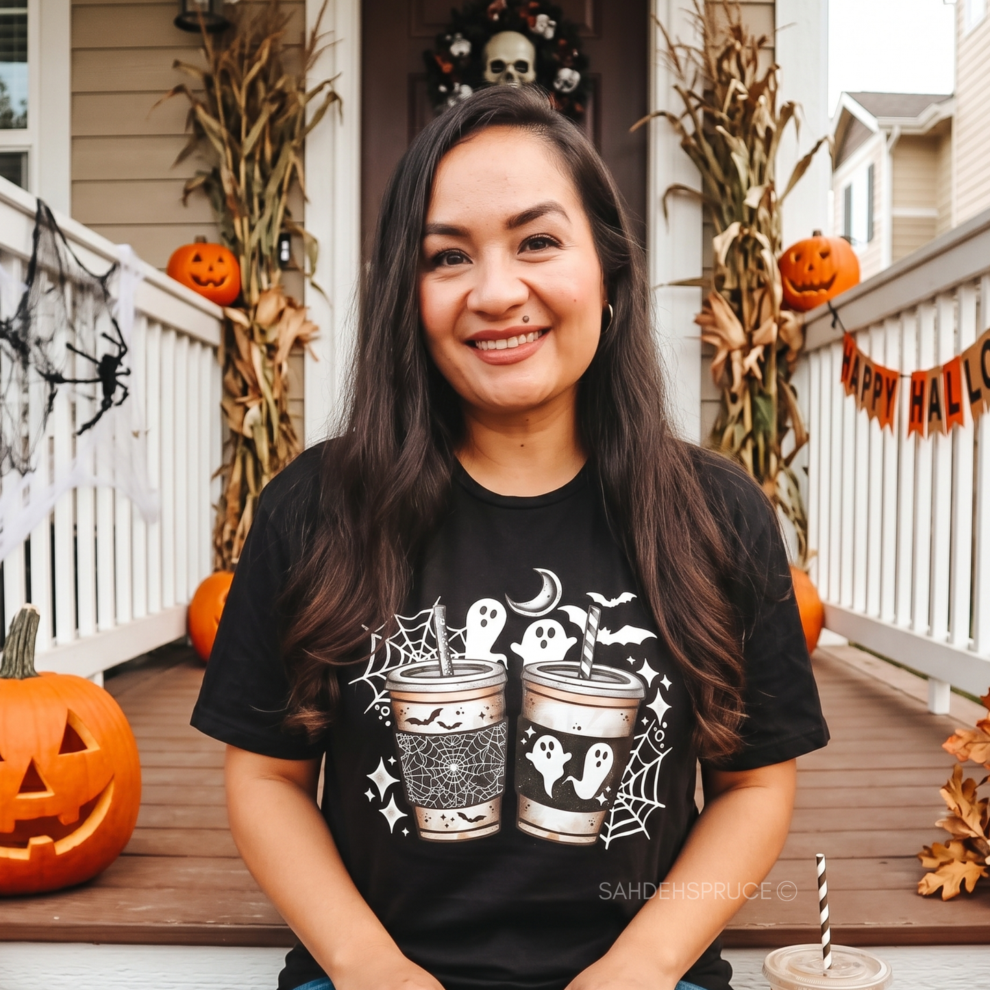 ghost coffee shirt, spooky coffee shirt, halloween coffee tee, cute ghost shirt, spooky season shirt, pumpkin spice shirt, fall coffee lover, halloween graphic tee, ghost aesthetic shirt, coffee lover gift, cozy fall outfit, pumpkin patch shirt, autumn halloween tee